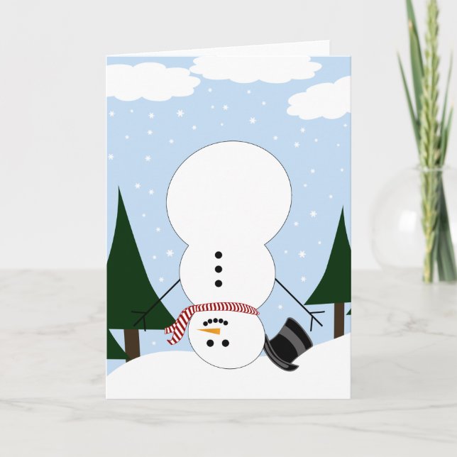 Cartes Pour Fêtes Annuelles Snowman (Devant)