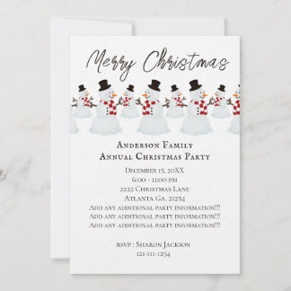 Cartes Pour Fêtes Annuelles Snowman