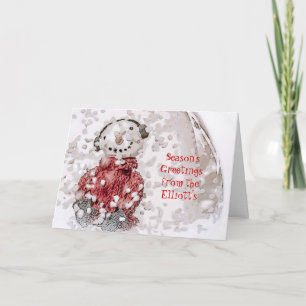 Cartes Pour Fêtes Annuelles Snowman