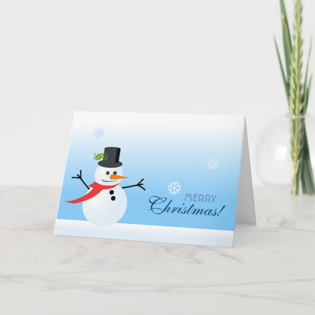 Cartes Pour Fêtes Annuelles Snowman (Devant)