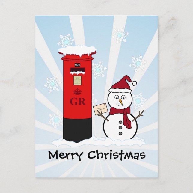 Cartes Pour Fêtes Annuelles Snowman (Devant)