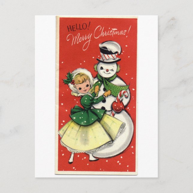 Cartes Pour Fêtes Annuelles Snowman (Devant)