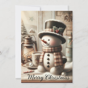 Cartes Pour Fêtes Annuelles Snowman
