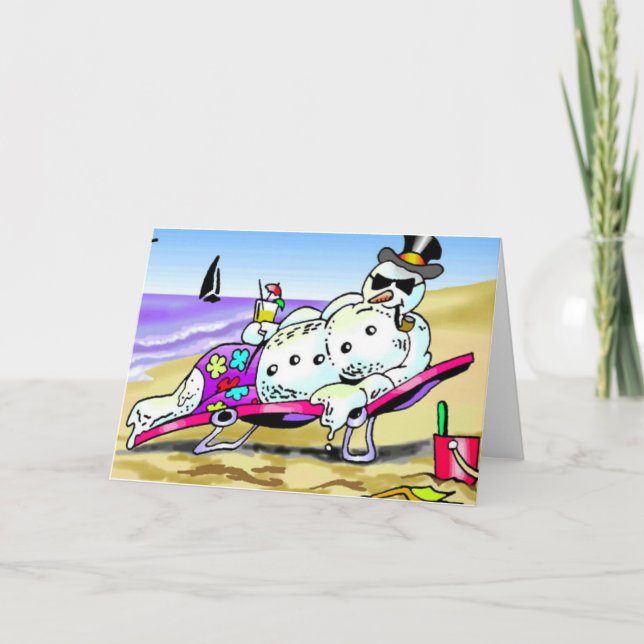 Cartes Pour Fêtes Annuelles Snowman (Devant)