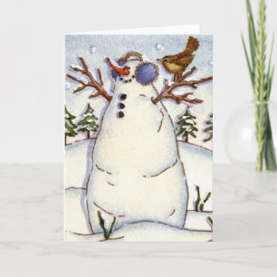 Cartes Pour Fêtes Annuelles Snowman