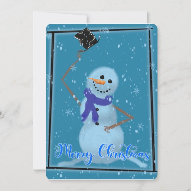 Cartes Pour Fêtes Annuelles Snowman (Devant)