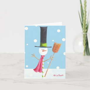 Cartes Pour Fêtes Annuelles Snowman à bonbons avec salle de bain - Par Liz Rev