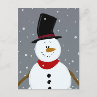 Cartes Pour Fêtes Annuelles Snowman - Argent