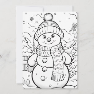 Cartes Pour Fêtes Annuelles Snowman Christmas Kids Winter Homeschool Coloratio