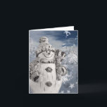 Cartes Pour Fêtes Annuelles Snowman Christmas Music<br><div class="desc">Carte de Noël de Noël de Snowman</div>