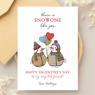 Cartes Pour Fêtes Annuelles Snowman Couple Sweet Valentine's Day