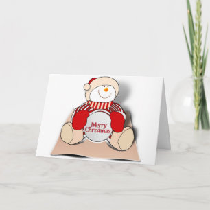 Cartes Pour Fêtes Annuelles Snowman Cutout