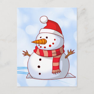 Cartes Pour Fêtes Annuelles Snowman de Noël