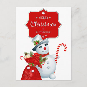 Cartes Pour Fêtes Annuelles Snowman de Noël