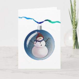 Cartes Pour Fêtes Annuelles SNOWMAN GLOBES par SHARON SHARPE