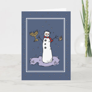 Cartes Pour Fêtes Annuelles Snowman Hanoukka