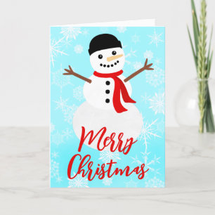 Cartes Pour Fêtes Annuelles Snowman hiver Joyeux Noël