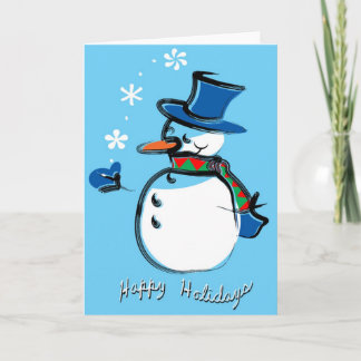 Cartes Pour Fêtes Annuelles Snowman Holidays