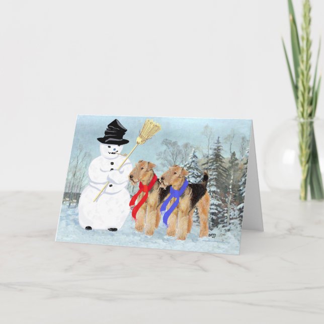 Cartes Pour Fêtes Annuelles Snowman magique (Devant)