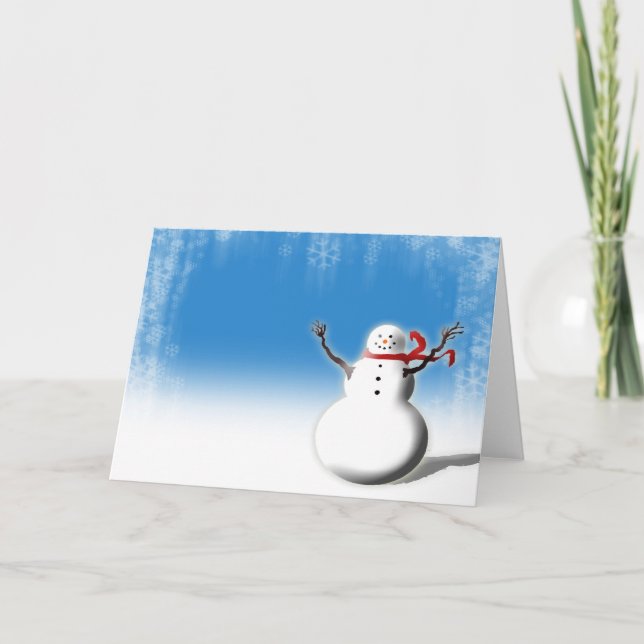 Cartes Pour Fêtes Annuelles Snowman mignon Noël Noël Noël Noël Noël Noël Vacan (Devant)