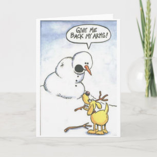 Cartes Pour Fêtes Annuelles Snowman sans bras