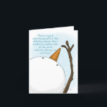 Cartes Pour Fêtes Annuelles Snowman s'approche pour les choses les plus délica<br><div class="desc">Un bonhomme de neige s'empare d'un grand flocon de neige parmi les autres flocons. Le sentiment parle de remarquer les choses précieuses dans votre vie. Salutation de Noël pour les plus précieux de votre vie! ©Design original par Christie Black de Creations from the Heart.</div>