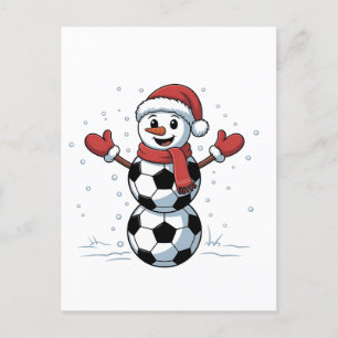 Cartes Pour Fêtes Annuelles Snowman Soccer Noël Père Noël Baseball Sport