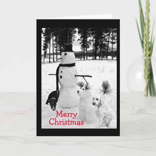 CARTES POUR FÊTES ANNUELLES SNOWMAN SOUHAITE POUR **JEUNE NIECE** POUR NOËL (Devant)