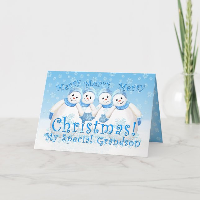 Cartes Pour Fêtes Annuelles Snowman Wonderland (Devant)