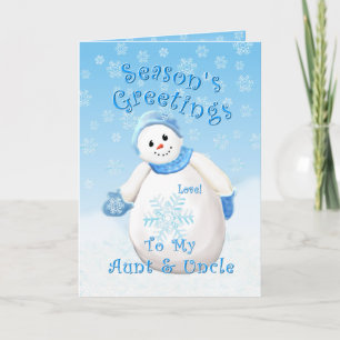 Cartes Pour Fêtes Annuelles Snowman Wonderland pour tante et oncle Christmas C