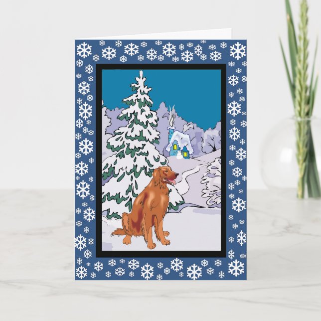 Cartes Pour Fêtes Annuelles Snowy (Devant)