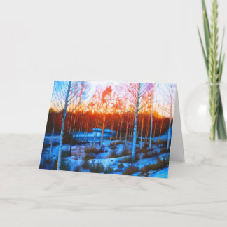 Cartes Pour Fêtes Annuelles Snowy Christmas Card (blank on inside)