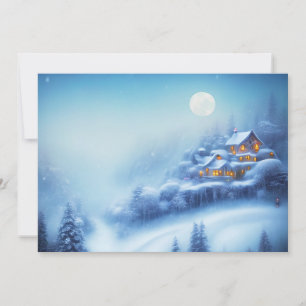 Cartes Pour Fêtes Annuelles Snowy merveilleux budget de la maison Noël