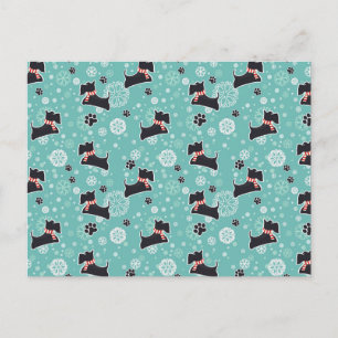 Cartes Pour Fêtes Annuelles Snowy Scottie Chien Motif de Noël