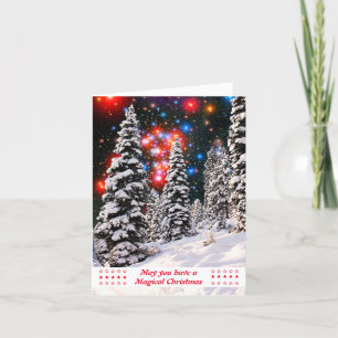 Cartes Pour Fêtes Annuelles Snowy Trees