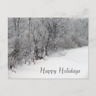 Cartes Pour Fêtes Annuelles Snowy Woods Christmas Holiday