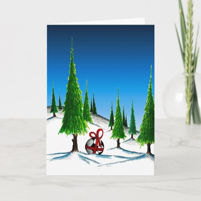 Cartes Pour Fêtes Annuelles Soccer Ball Landscape - Christmas/Holiday Card (Devant)