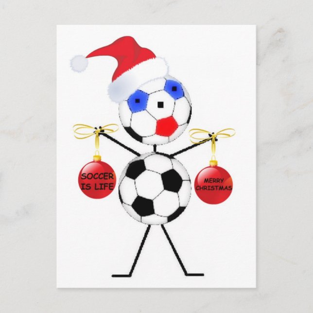 Cartes Pour Fêtes Annuelles Soccer Christmas (Devant)