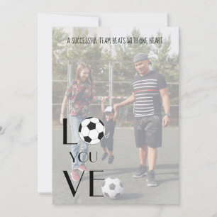 Cartes Pour Fêtes Annuelles Soccer Valentine Photo Moderne Fun