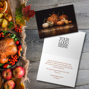 Cartes Pour Fêtes Annuelles Société   Ajouter Un Merci Logo Pour Toutes Les Bé