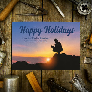 Cartes Pour Fêtes Annuelles Société de construction personnalisée Joyeuses Fêt