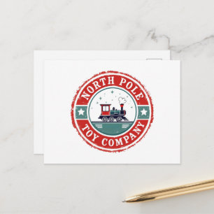 Cartes Pour Fêtes Annuelles Société de jouets festive du pôle Nord 