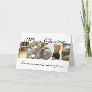 Cartes Pour Fêtes Annuelles société joyeux noël or sur blanc noël co
