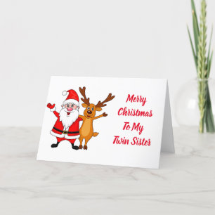 CARTES POUR FÊTES ANNUELLES "SOEUR" À NOËL AVEC AMOUR