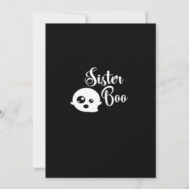 Cartes Pour Fêtes Annuelles Sœur Boo Halloween  (Devant)