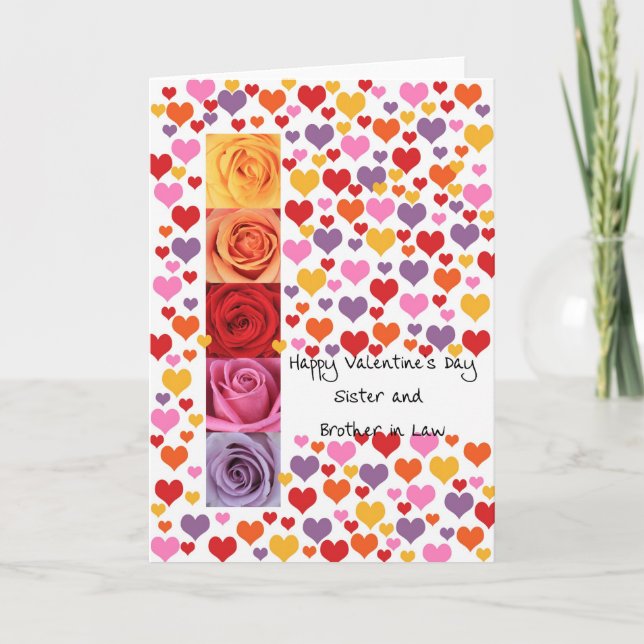 Cartes Pour Fêtes Annuelles Soeur et Frère en Droit Jour de la Saint Valentin  (Devant)