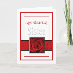 Cartes Pour Fêtes Annuelles Soeur Heureuse Sainte-Valentin Rose