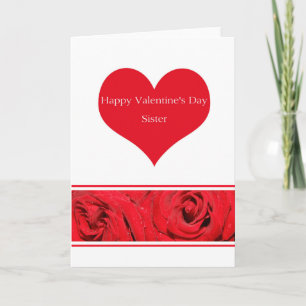 Cartes Pour Fêtes Annuelles Soeur Heureuse Sainte-Valentin Rose