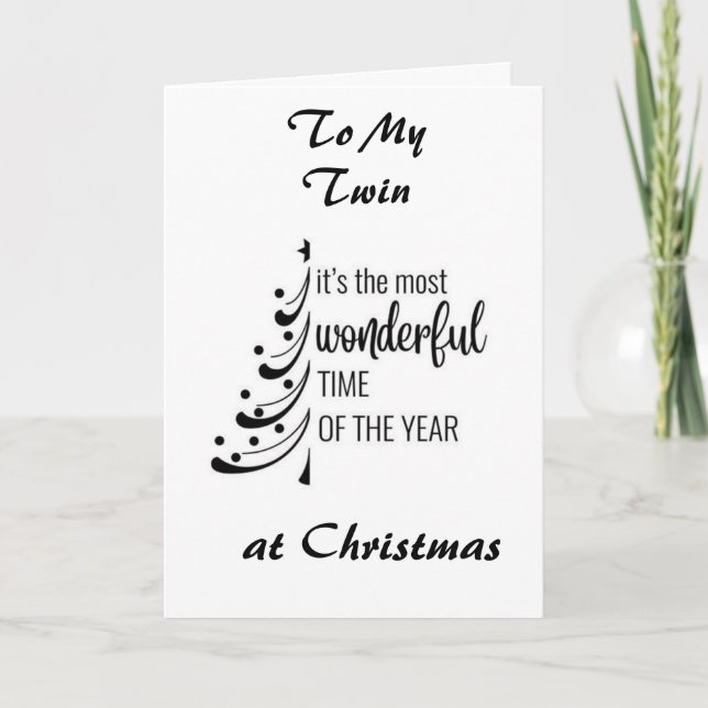 CARTES POUR FÊTES ANNUELLES *SOEUR JUMELLE* TU RENDS CHAQUE JOUR NÖEL MERVEILL (Devant)