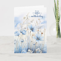 Sœur pour la fête des mères Fleurs sauvages aquare